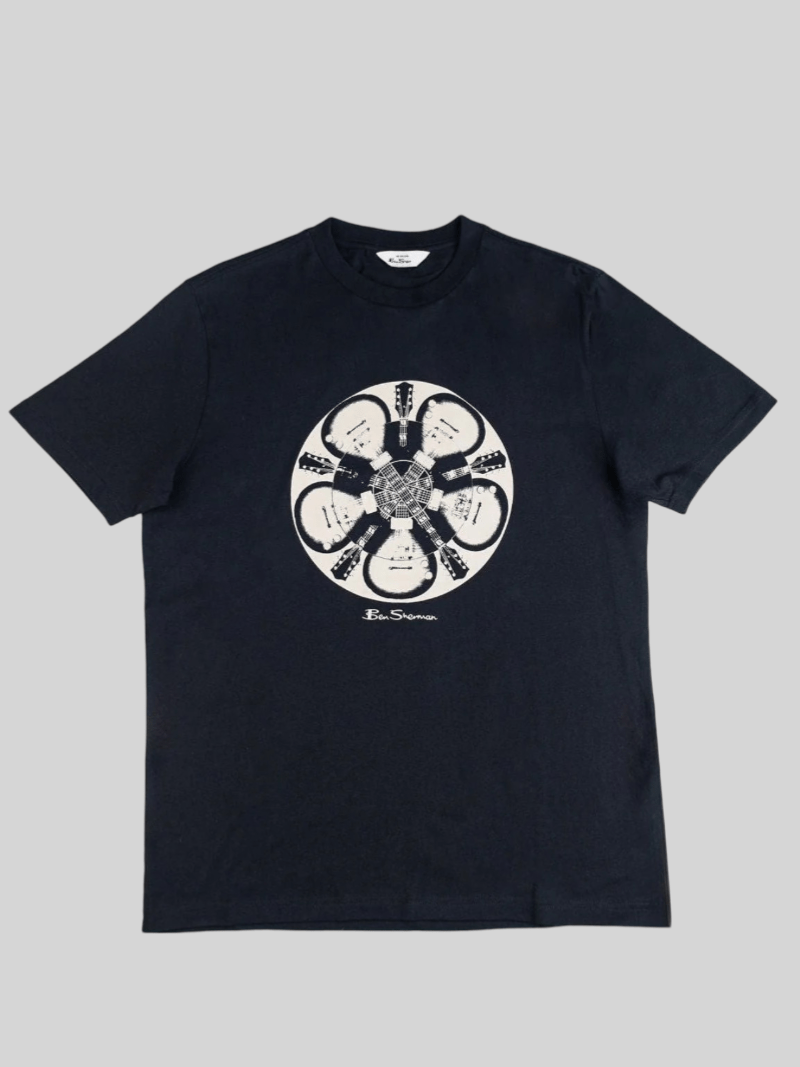 BEN SHERMAN GUITAR ILLUSION TEE - BLACK - Switch On Africa