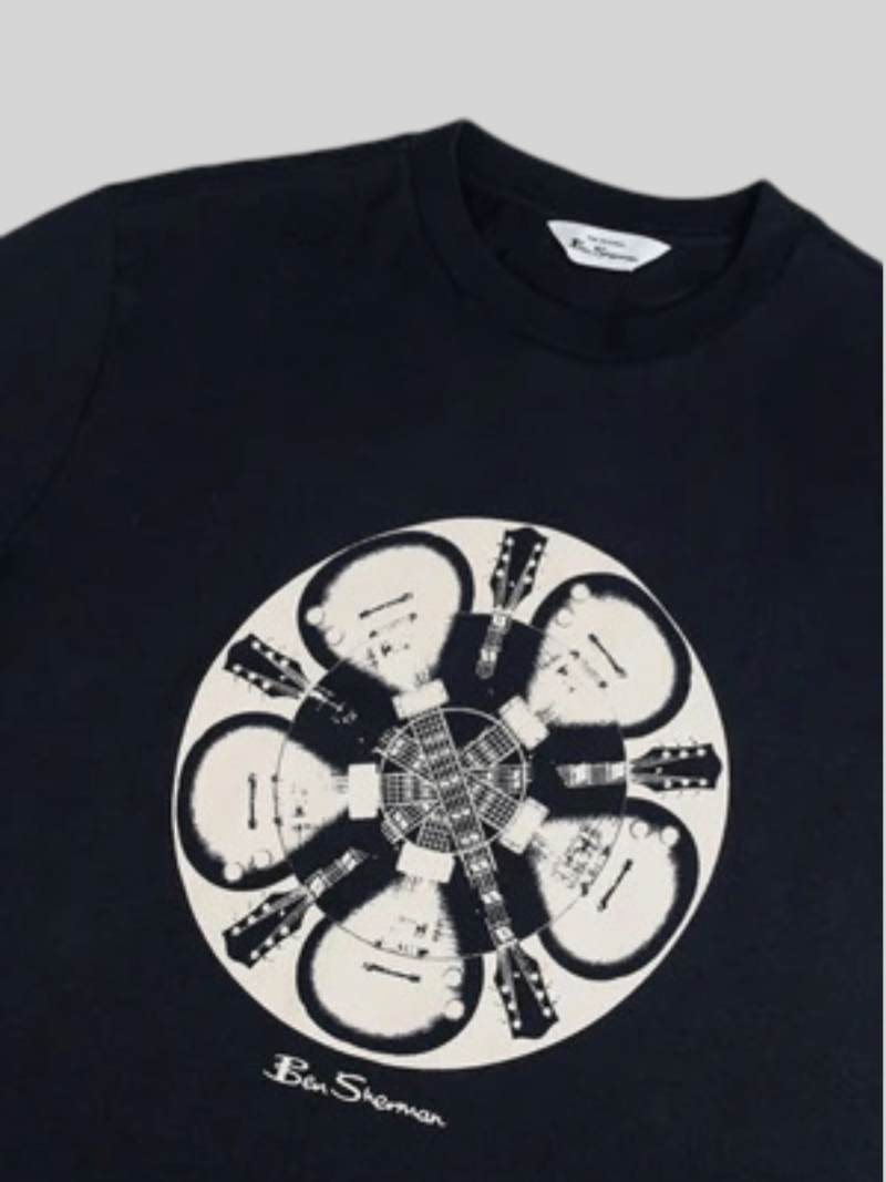 BEN SHERMAN GUITAR ILLUSION TEE - BLACK - Switch On Africa
