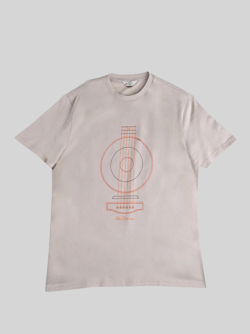 BEN SHERMAN LINEAR GUITAR TEE - PLASTER - Switch On Africa