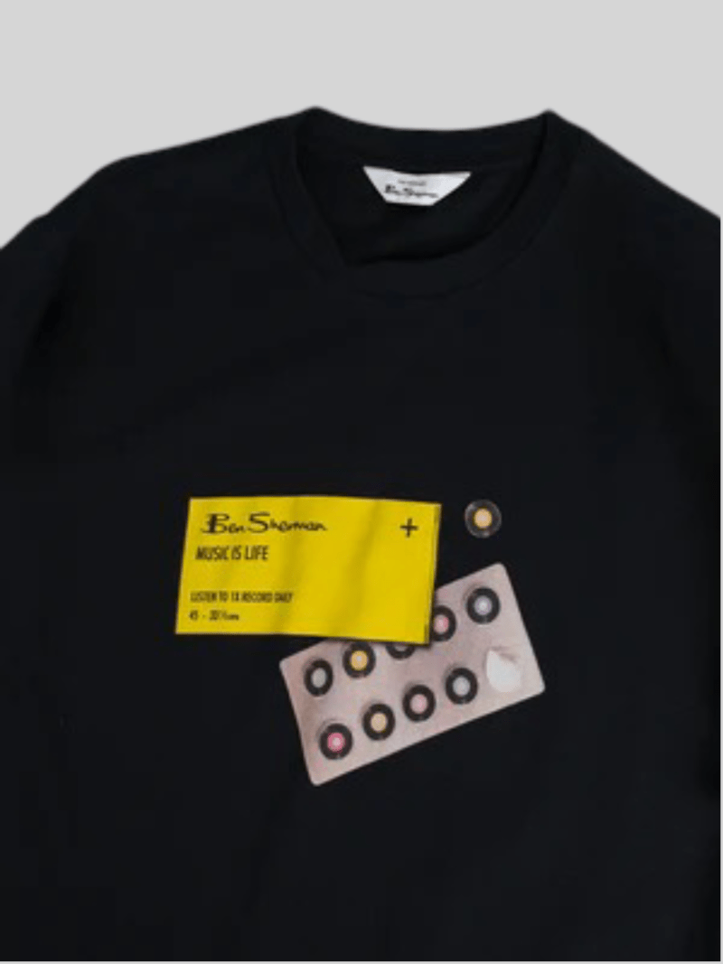 Ben Sherman Music Life Tee Black - Switch On Africa