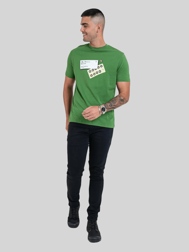 Ben Sherman Music Life Tee Elm Green - Switch On Africa