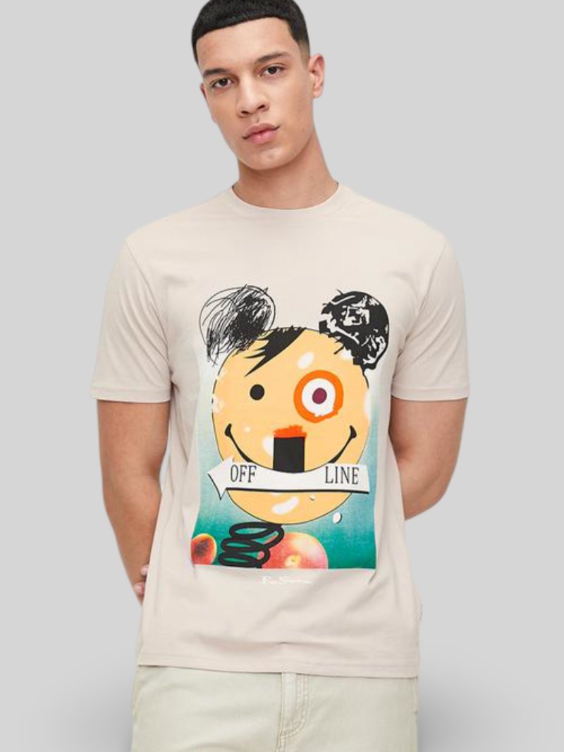 BEN SHERMAN Off Line Texture T-Shirt - Plaster - Switch On Africa