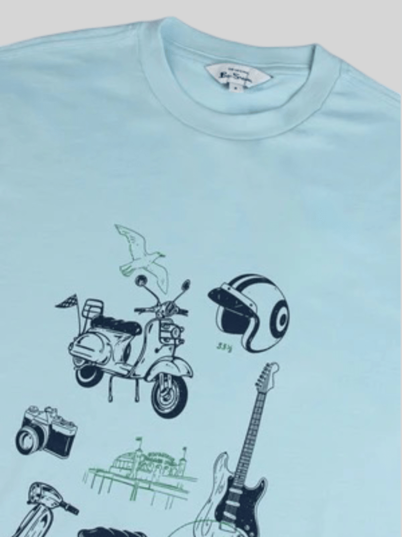 BEN SHERMAN SKETCHED MOD ZONE TEE - SUMMIT - Switch On Africa