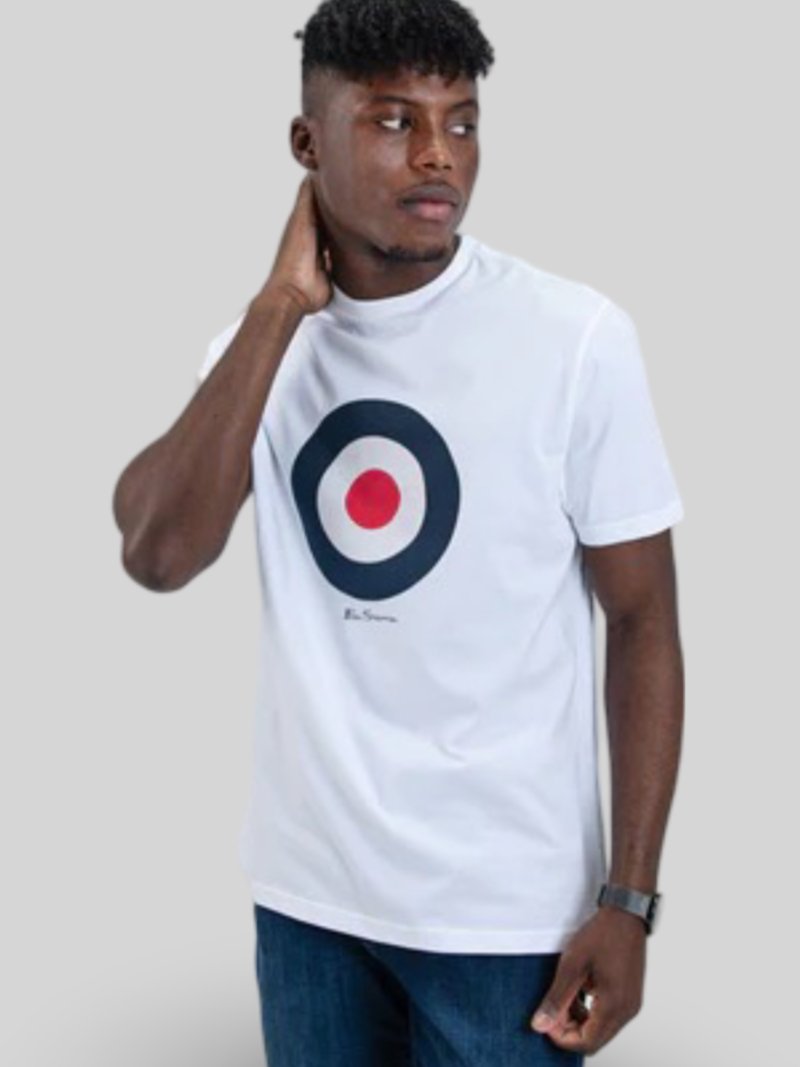 BEN SHERMAN TARGET TEE - WHITE - Switch On Africa