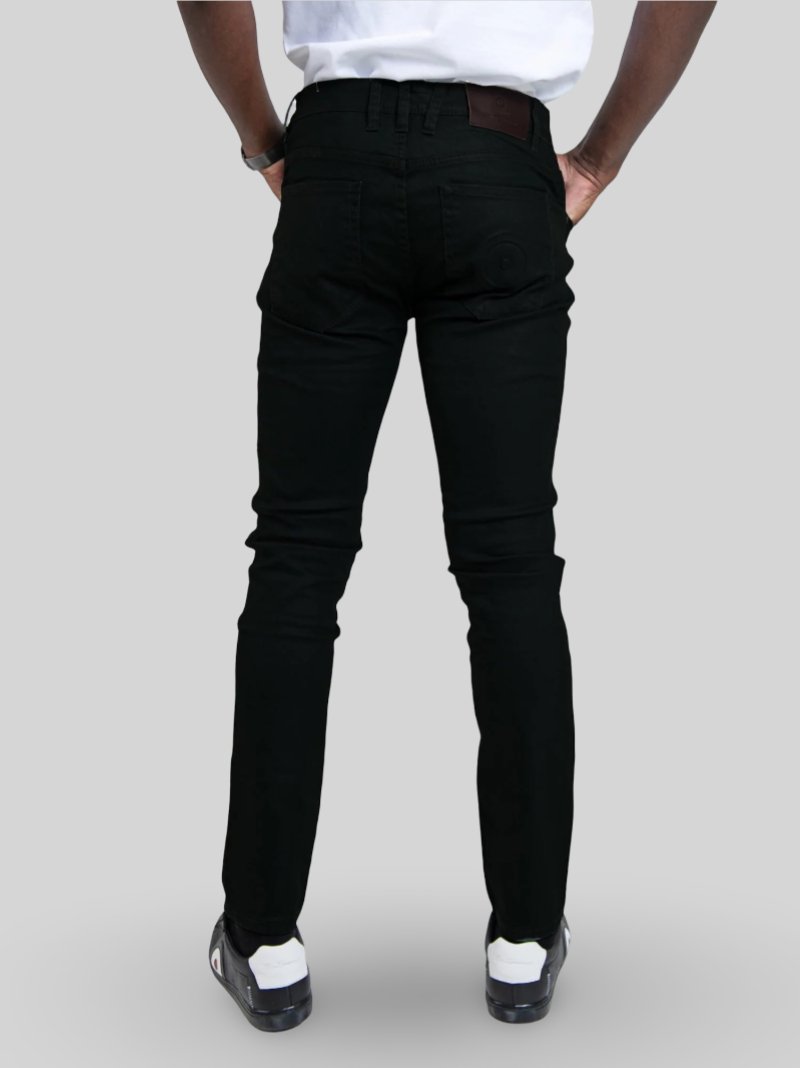 BEN SHERMAN WAX LEATHER COATED DENIM - BLACK - Switch On Africa