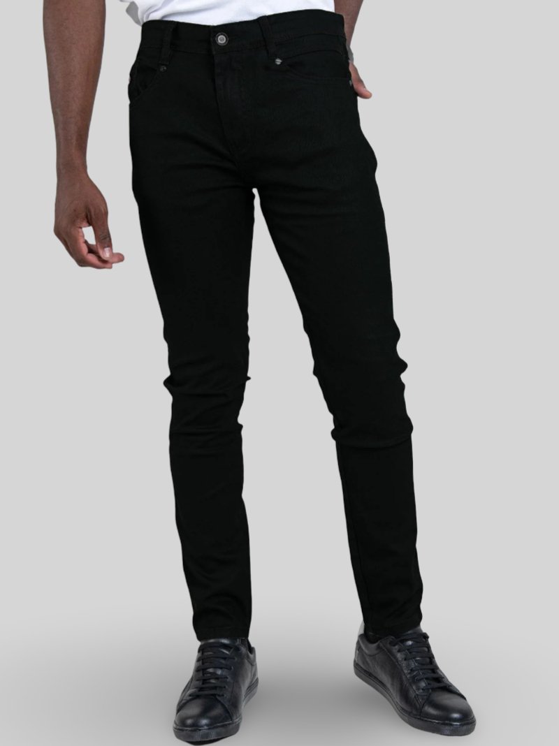 BEN SHERMAN WAX LEATHER COATED DENIM - BLACK - Switch On Africa