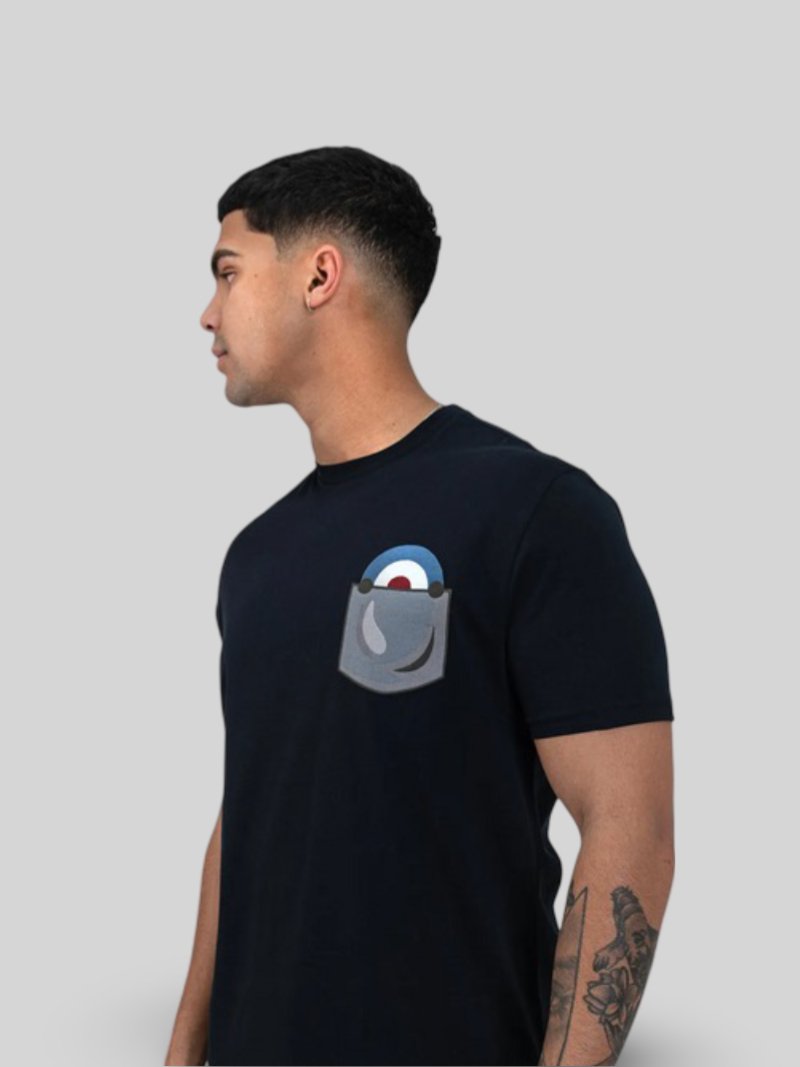 BENSHERMAN TARGET POCKET TEE - BLACK - Switch On Africa