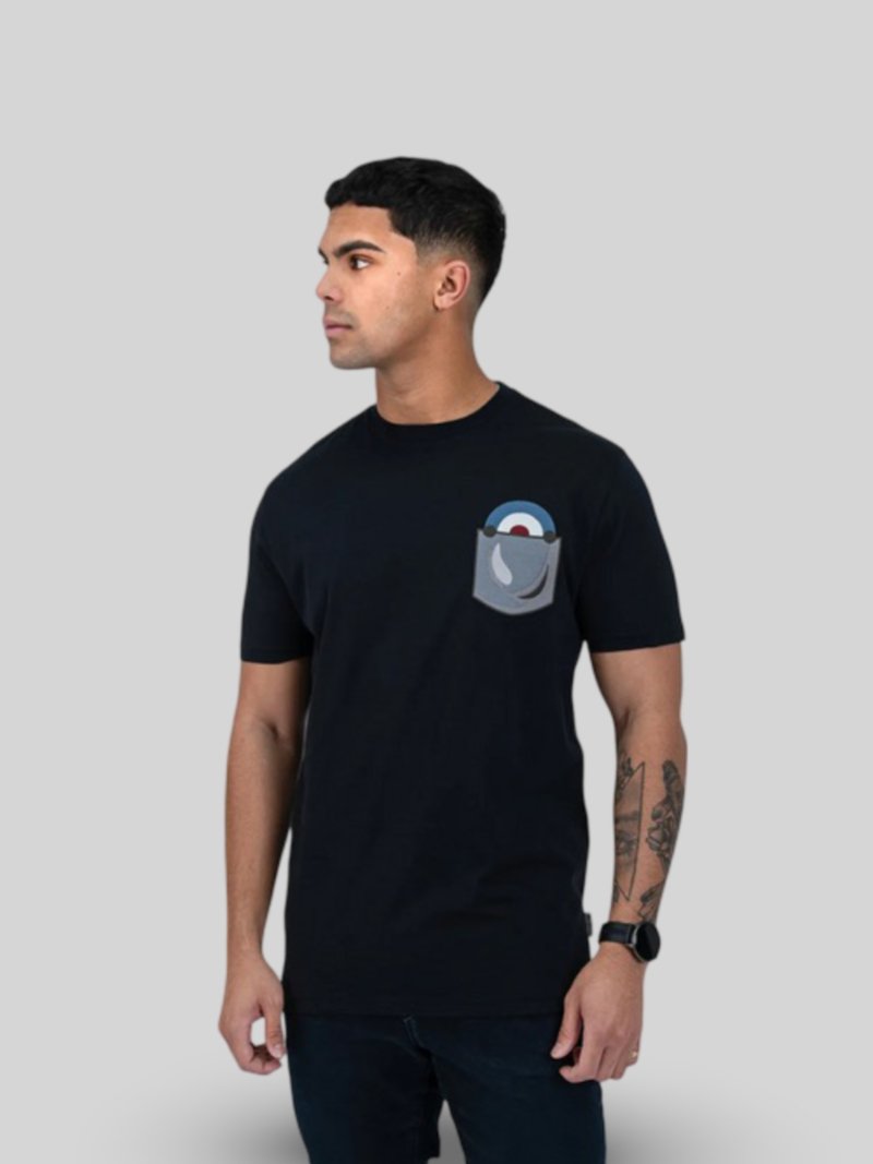 BENSHERMAN TARGET POCKET TEE - BLACK - Switch On Africa