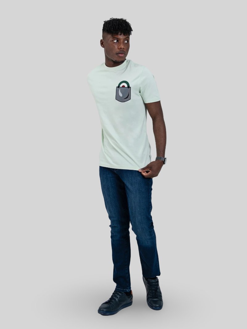 BENSHERMAN TARGET POCKET TEE - PISTACHIO - Switch On Africa