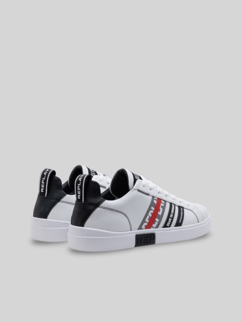 POLYS STRIPES WHITE BLACK SNEAKERS - Switch On Africa