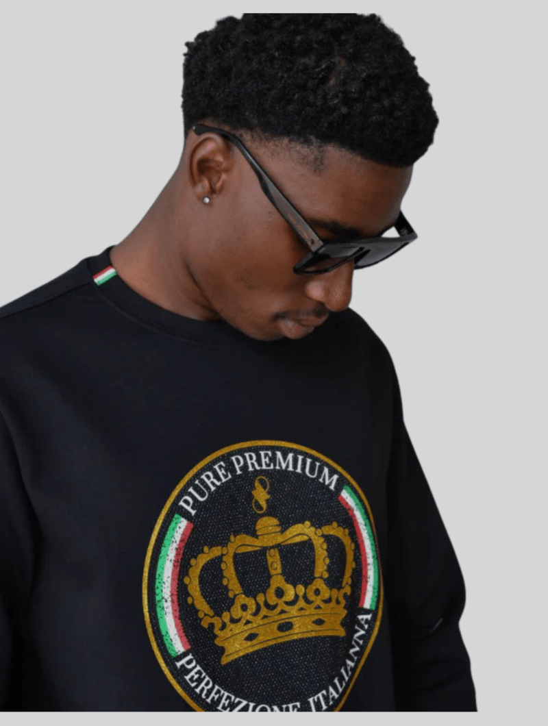 Pure Premium Arezzo Sweater Black - Switch On Africa