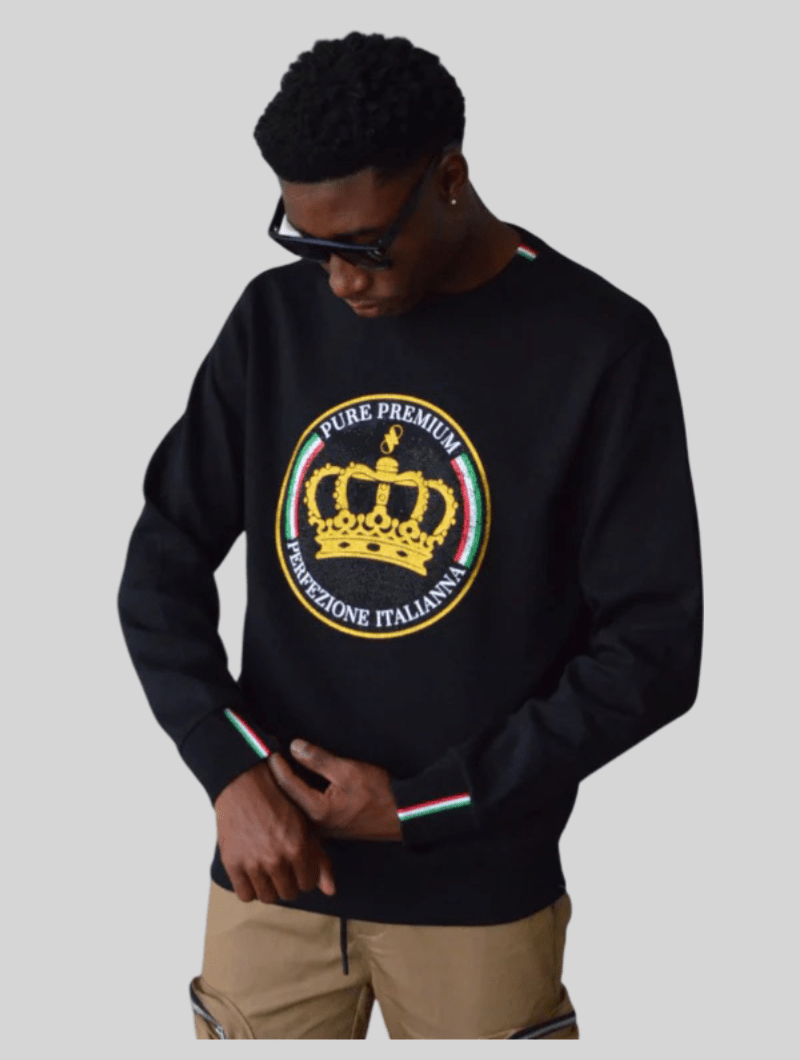 Pure Premium Arezzo Sweater Black - Switch On Africa