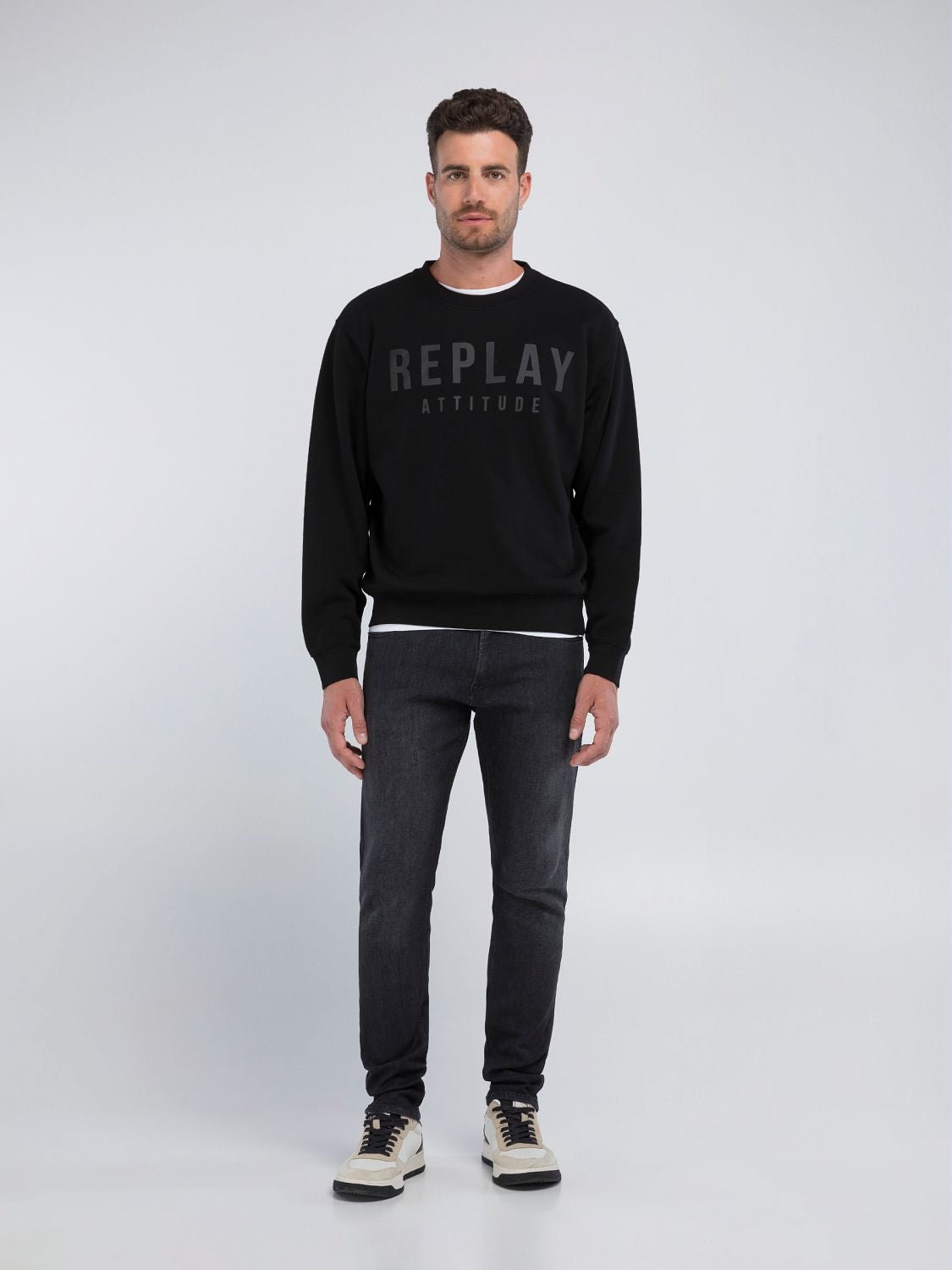 Replay Attitude Sweater Black - Switch On Africa