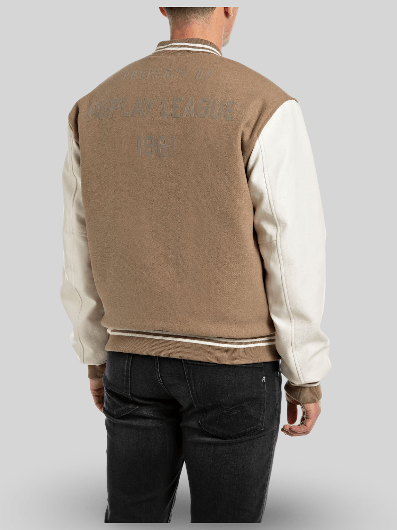 Replay Champion Baseball Jacket Beige - Switch On Africa