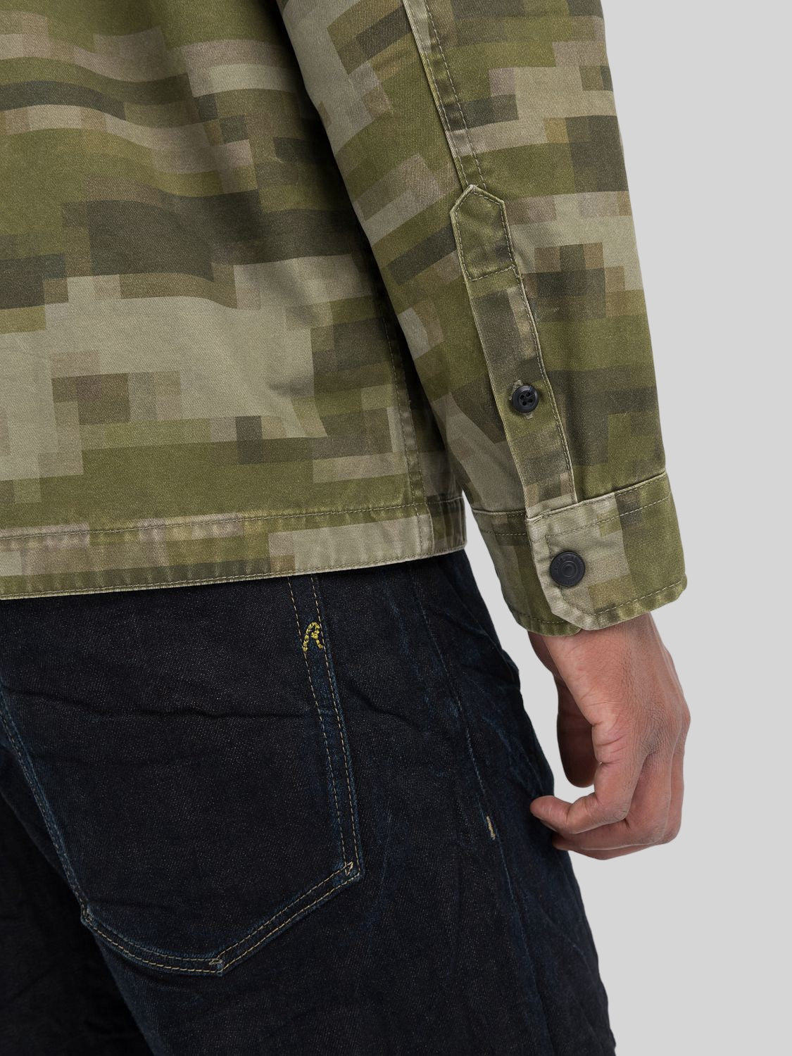 Replay Cotton Twill Full Zip Camicia Military Camo - Switch On Africa