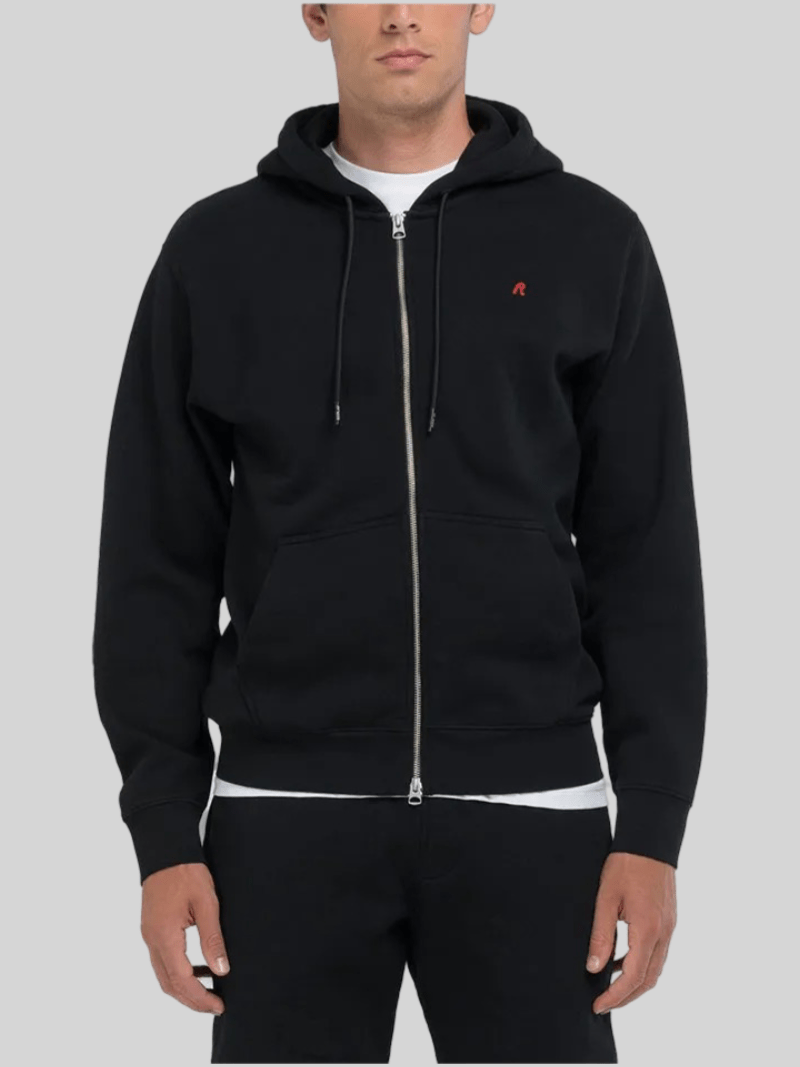 Replay Embroide R Sweatshirt Black - Switch On Africa