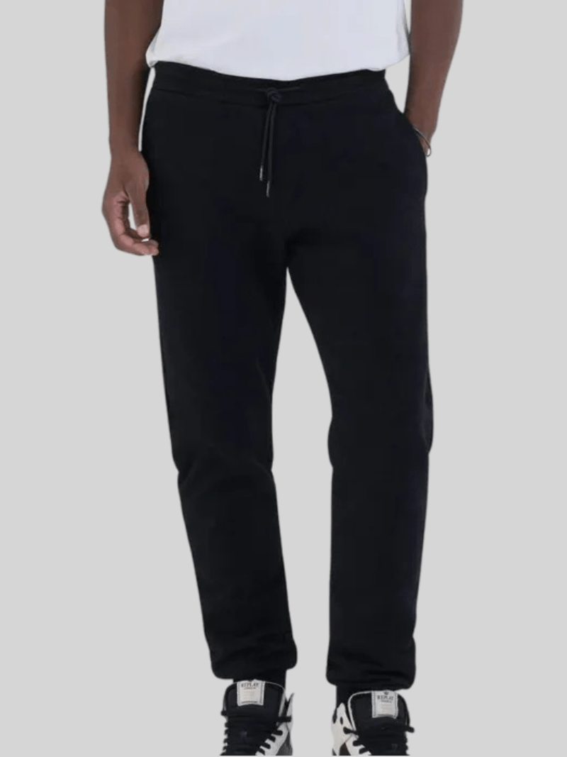 Replay Embroidered R Sweatpants Men Black - Switch On Africa