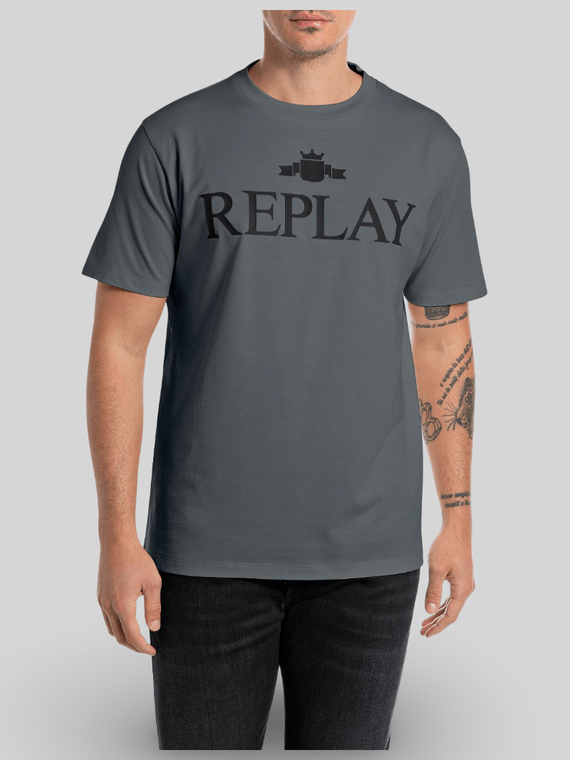Replay Logo Tee Ocean Blue - Switch On Africa