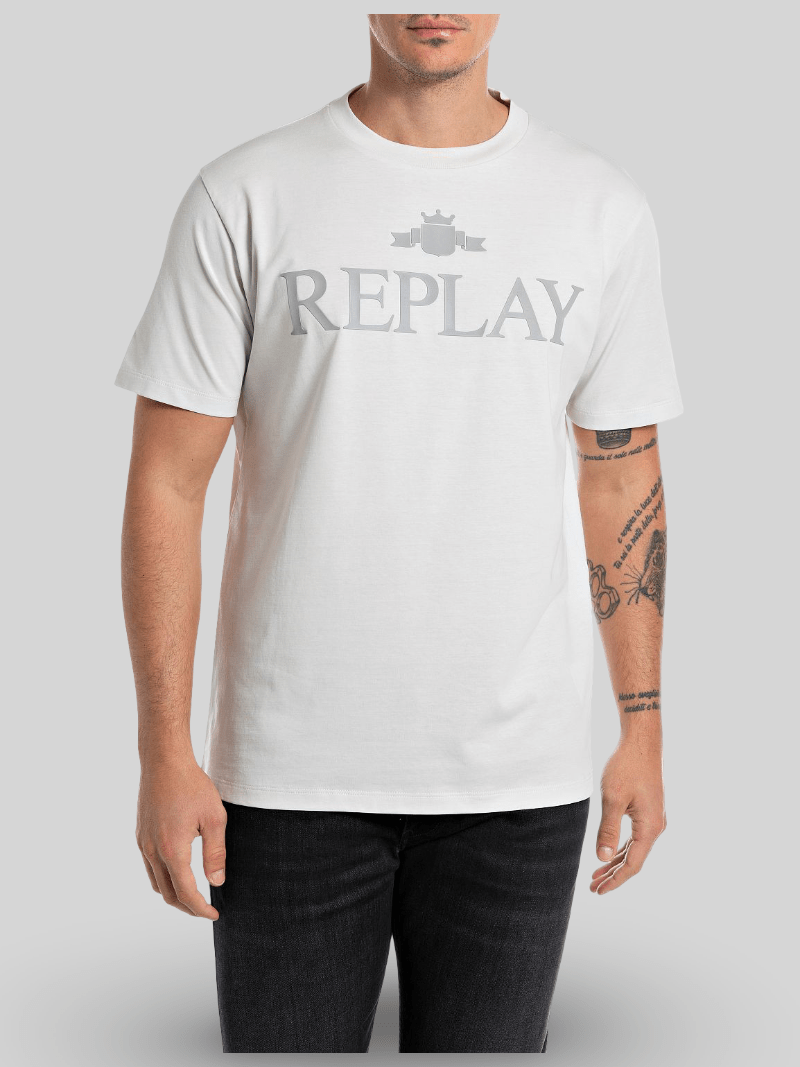 Replay Logo Tee White - Switch On Africa