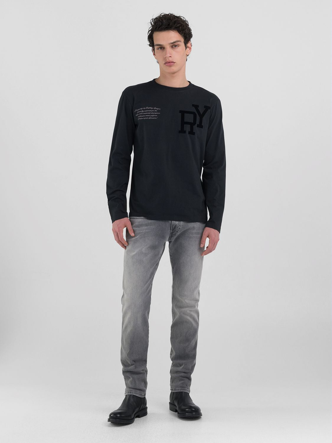 Replay Long Sleeve RY Shirt Black - Switch On Africa