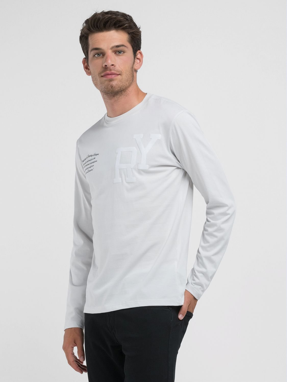 Replay Long Sleeve RY Shirt Ice - Switch On Africa