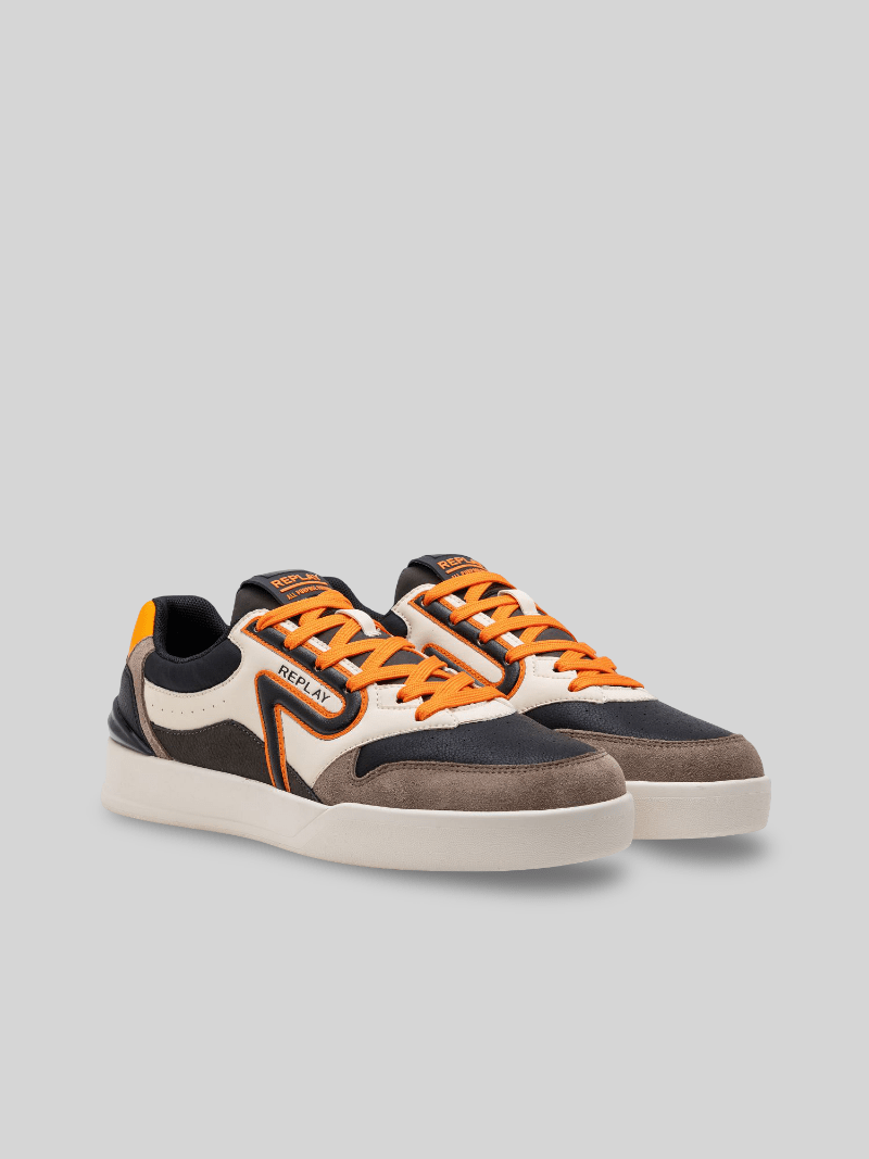 Replay Oyzone Mix Black Orange Sneaker - Switch On Africa