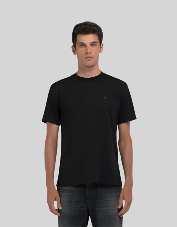 Replay R Logo Black T-shirt - Switch On Africa