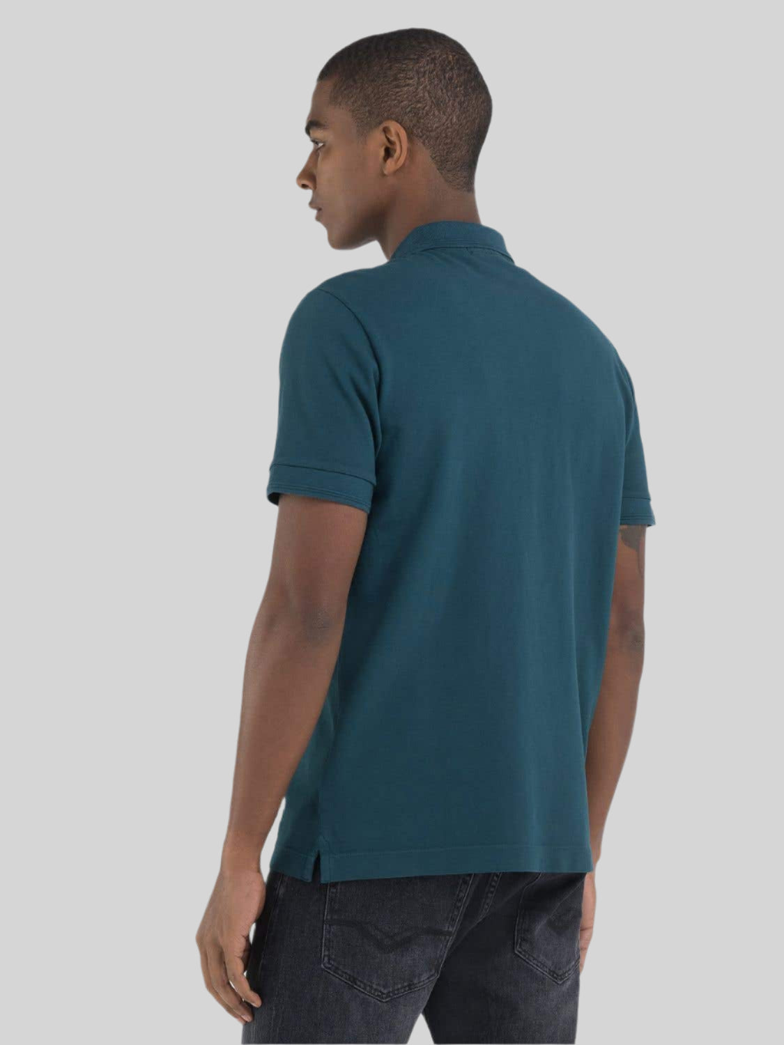 Replay R Logo Polo Atlantic Green - Switch On Africa