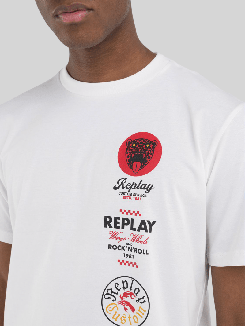 Replay Rock'N'Roll T-Shirt Natural White - Switch On Africa