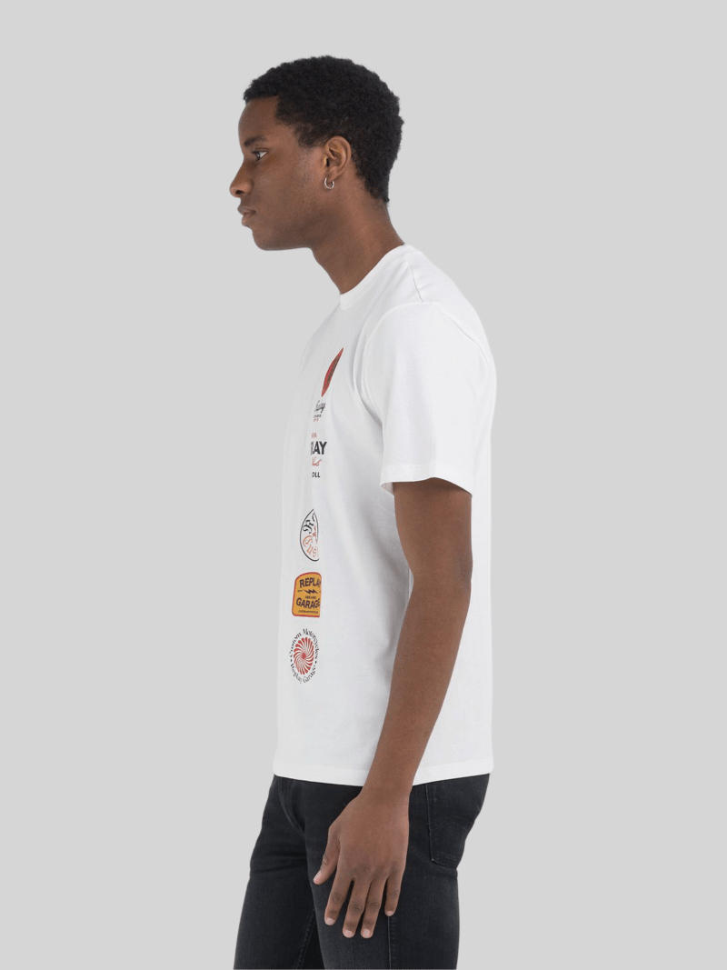 Replay Rock'N'Roll T-Shirt Natural White - Switch On Africa