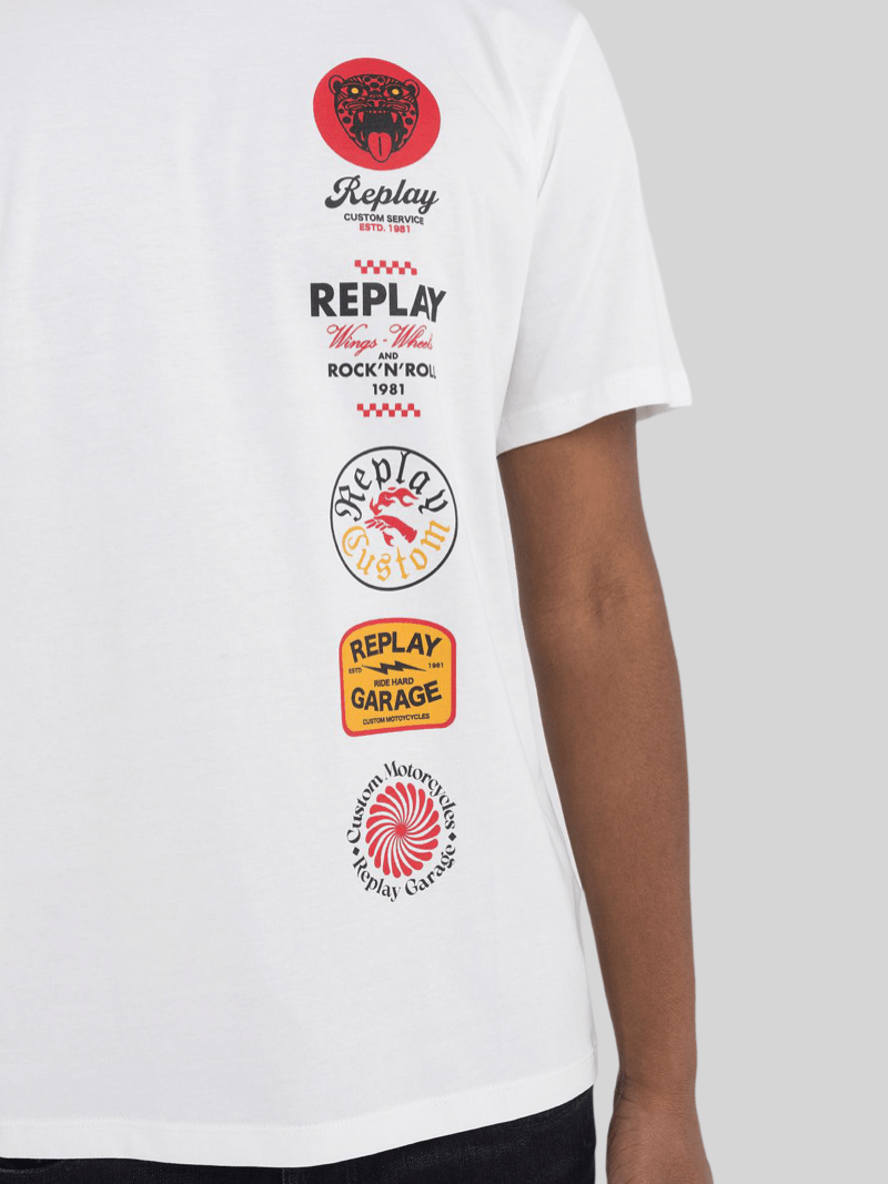 Replay Rock'N'Roll T-Shirt Natural White - Switch On Africa