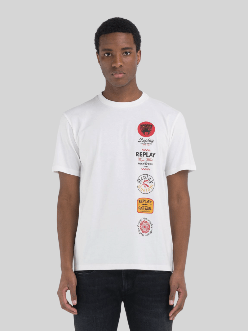 Replay Rock'N'Roll T-Shirt Natural White - Switch On Africa