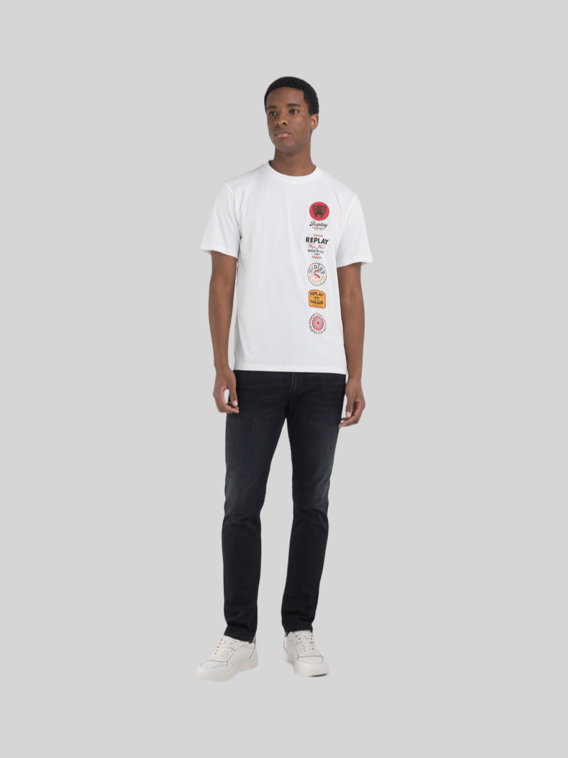Replay Rock'N'Roll T-Shirt Natural White - Switch On Africa