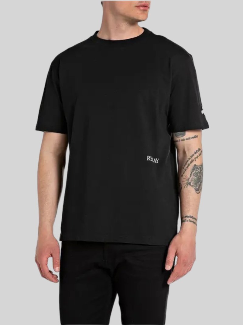 Replay S Logo Tee Black - Switch On Africa