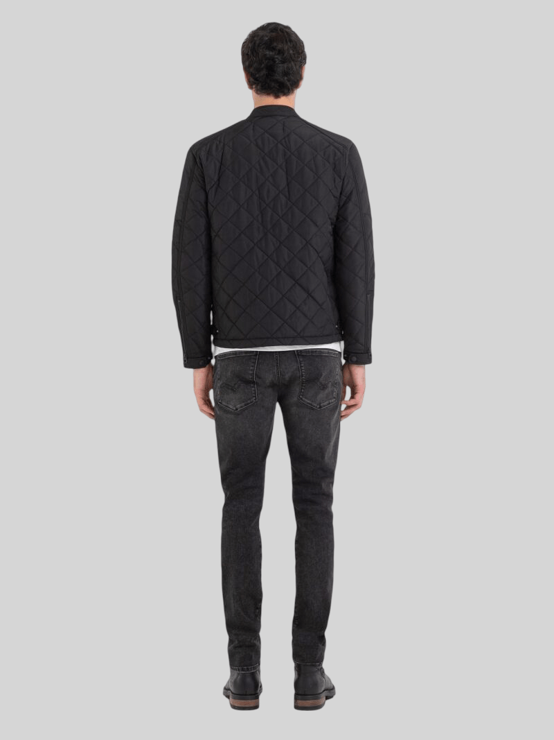 Replay Short Quilted Jacket Black - Switch On Africa