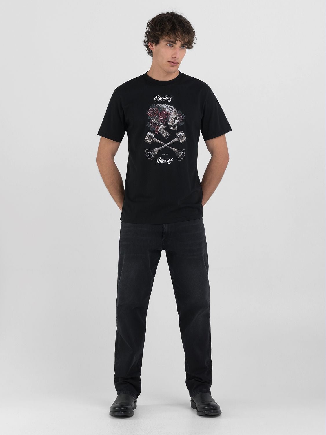 Replay Skull Tee Black - Switch On Africa