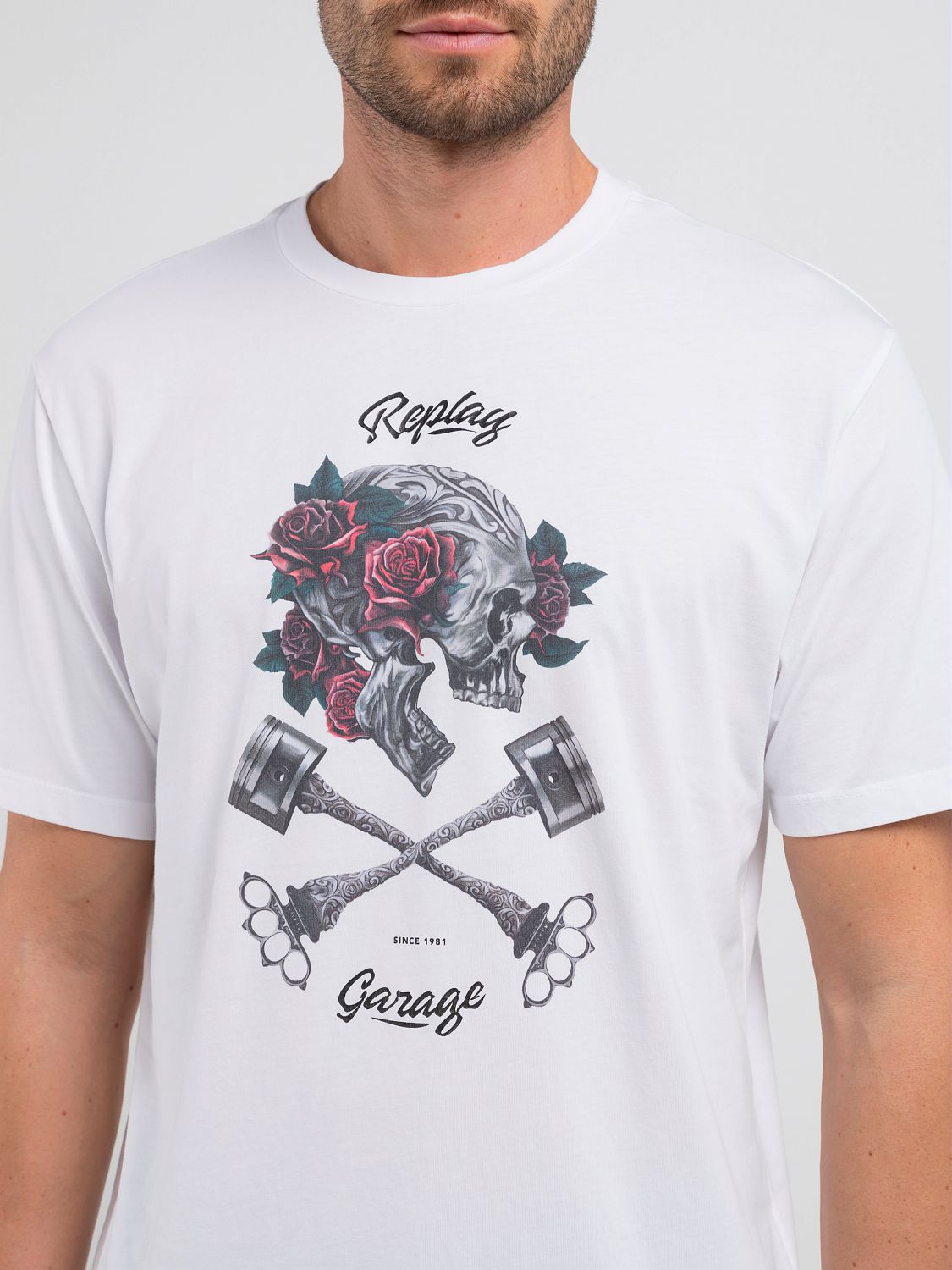 Replay Skull Tee White - Switch On Africa