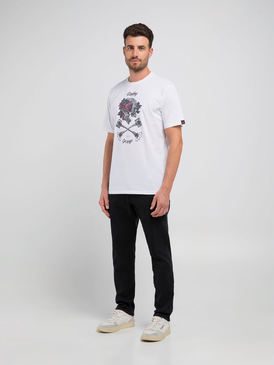 Replay Skull Tee White - Switch On Africa
