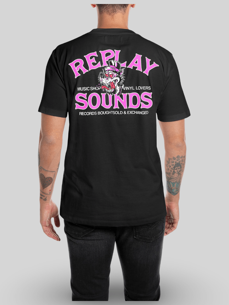 Replay Sounds Tee Black - Switch On Africa
