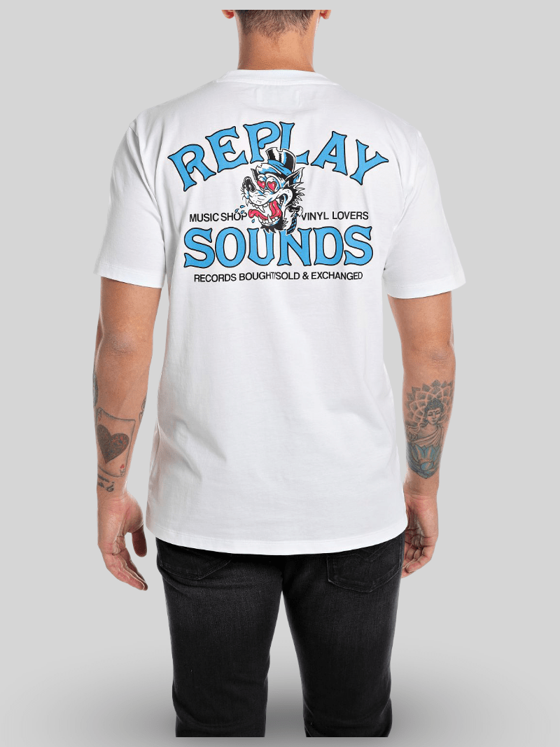 Replay Sounds Tee White - Switch On Africa