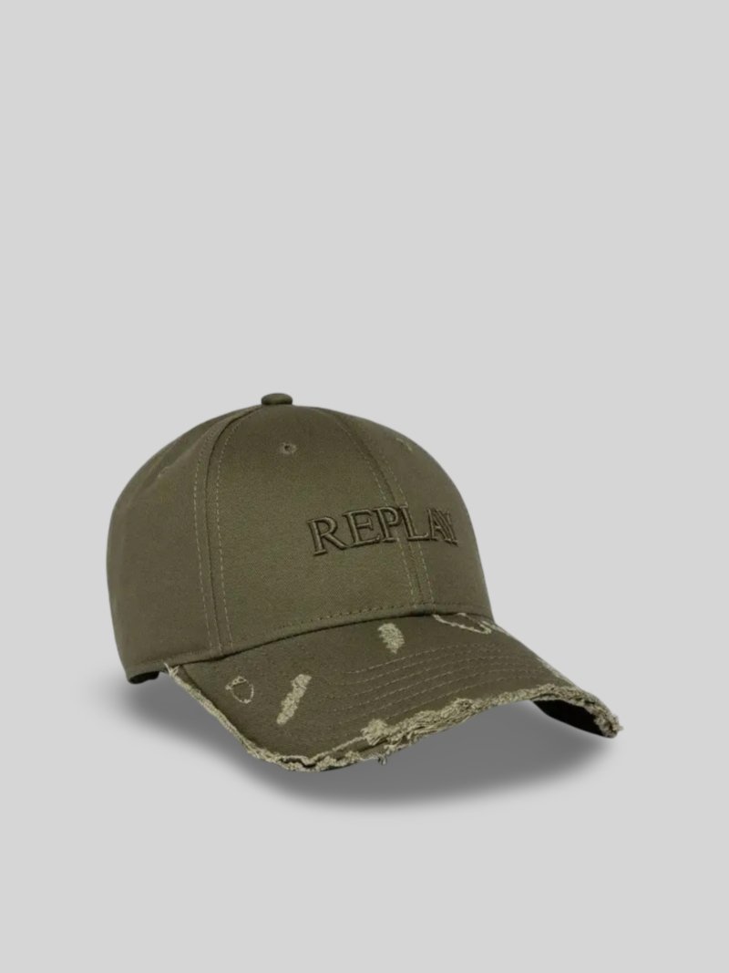 Replay Used Effect Cap Olive - Switch On Africa