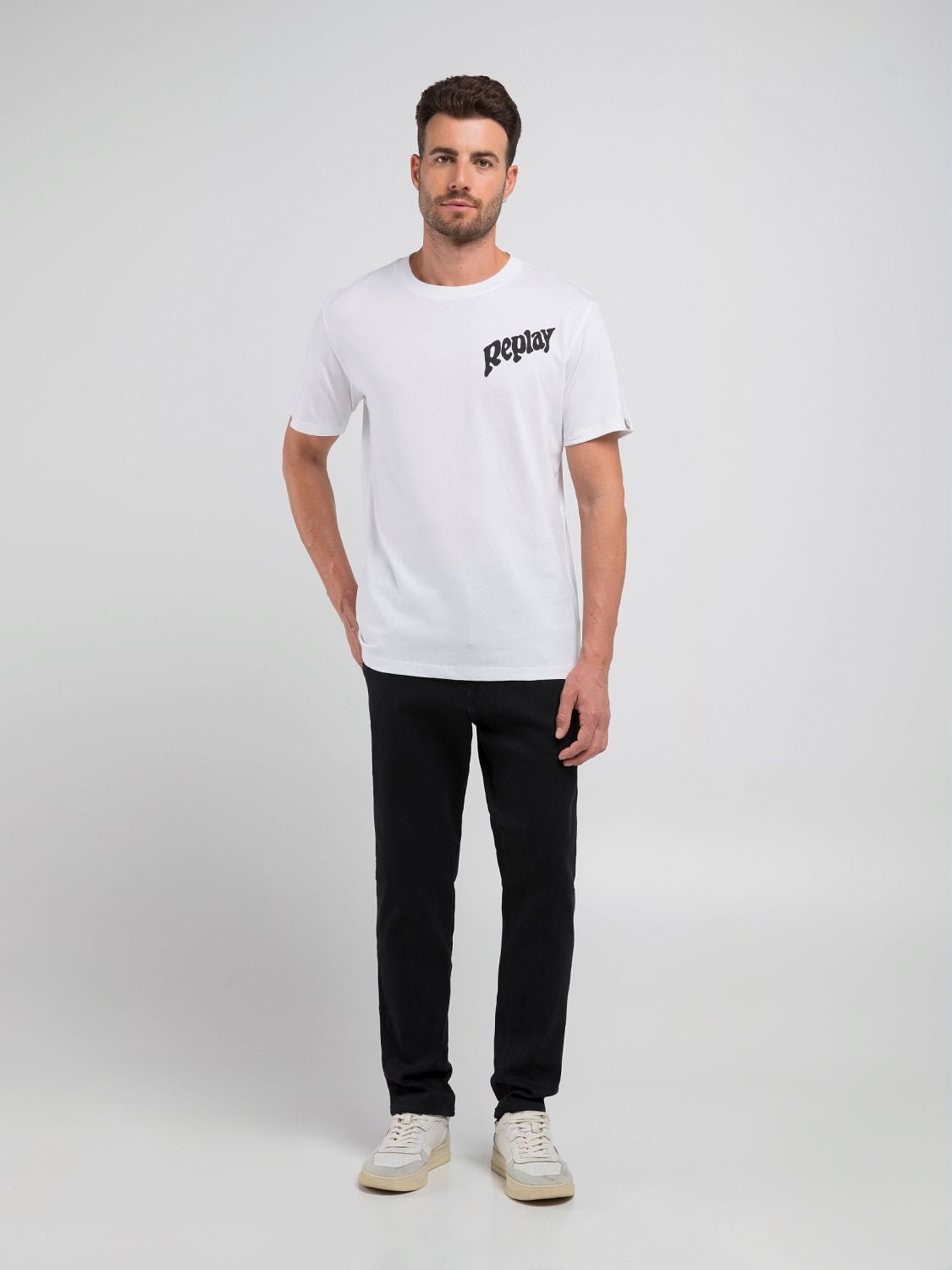 Replay WRH Tee White - Switch On Africa