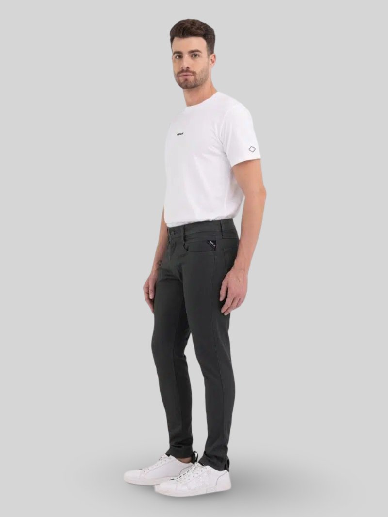 SUPER SLIM FIT WAX COATED BRONNY GREEN JEANS - Switch On Africa