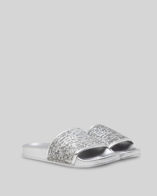 UP W PATCH SLIDES SILVER - Switch On Africa