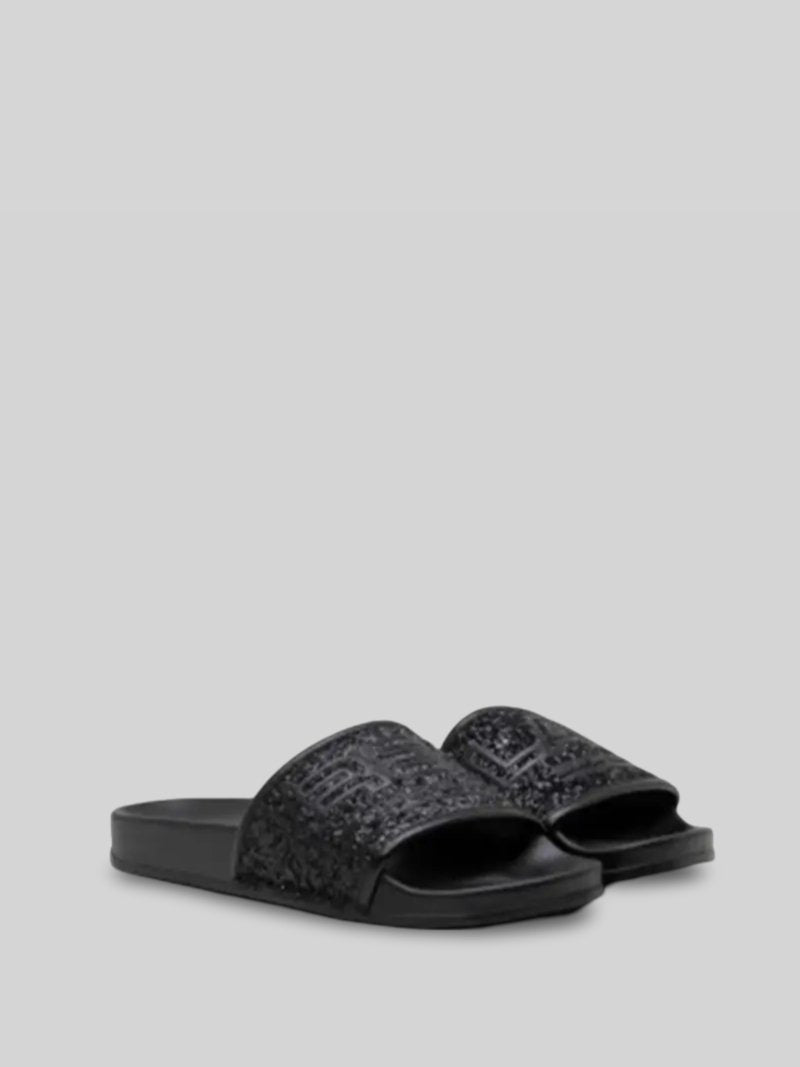 UP W PATCH SLIPPERS BLACK - Switch On Africa