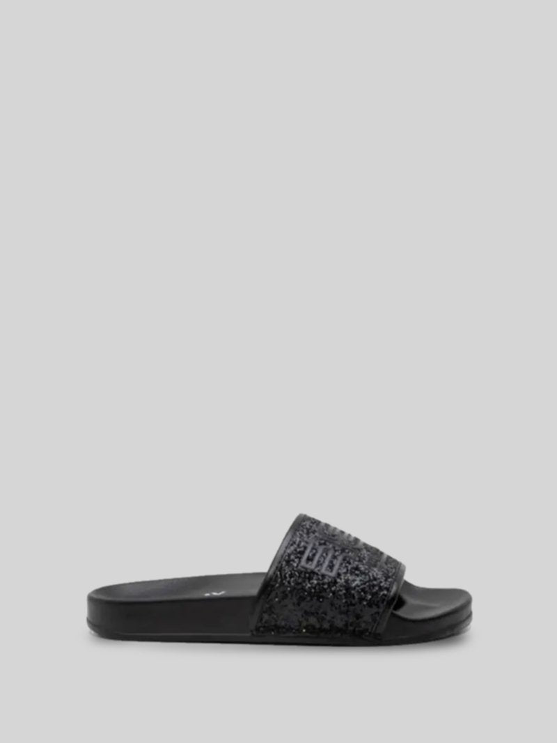 UP W PATCH SLIPPERS BLACK - Switch On Africa
