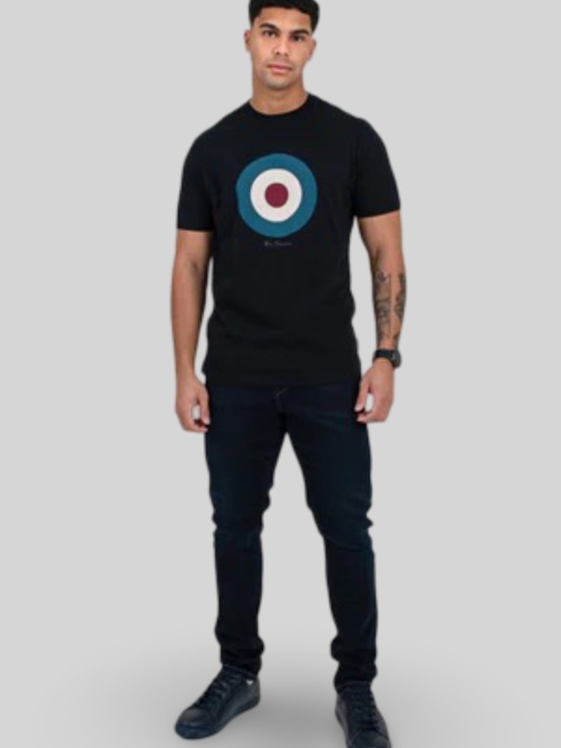 BEN SHERMAN TARGET TEE - BLACK - Switch On Africa