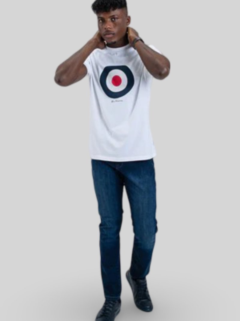 BEN SHERMAN TARGET TEE - WHITE - Switch On Africa