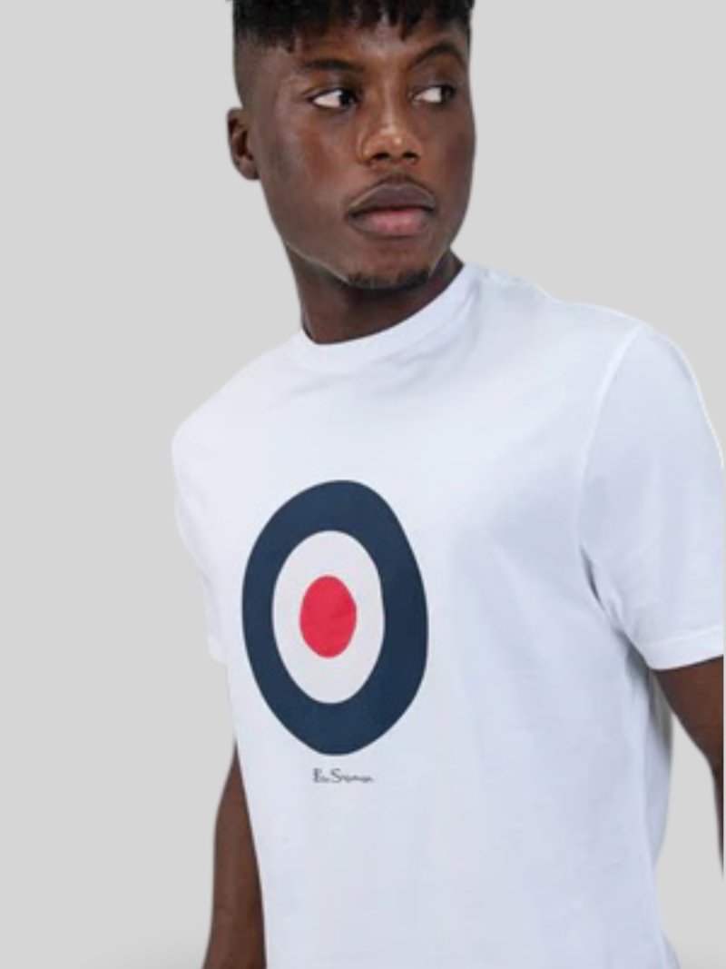 BEN SHERMAN TARGET TEE - WHITE - Switch On Africa