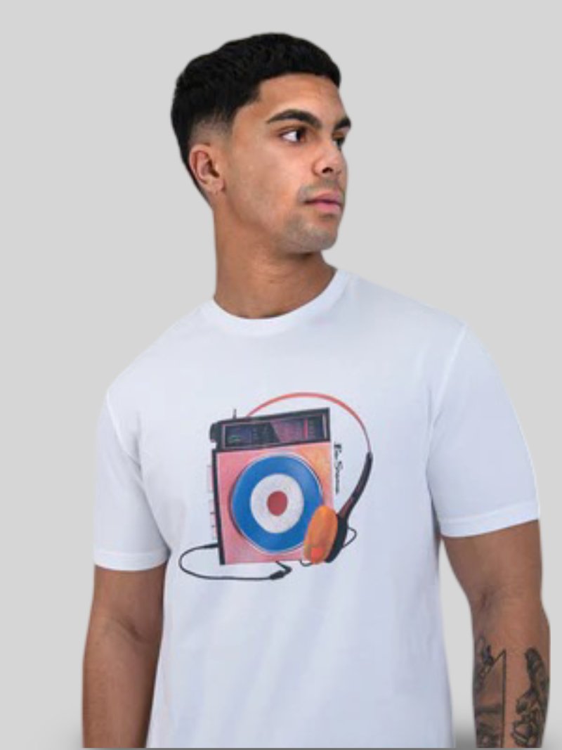 BENSHERMAN PORTABLE RADIO TEE - WHITE - Switch On Africa